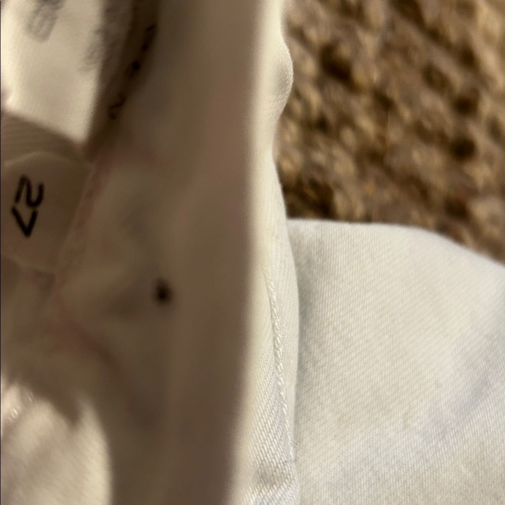 Doen 100% Organic Cotton White Denim Straight Leg Jeans Size 27 - Picture 9 of 14